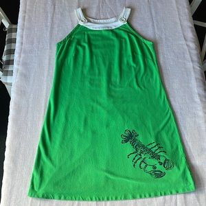 Lilly Pulitzer Green Shift Dress, Blue Lobster, Size Large.